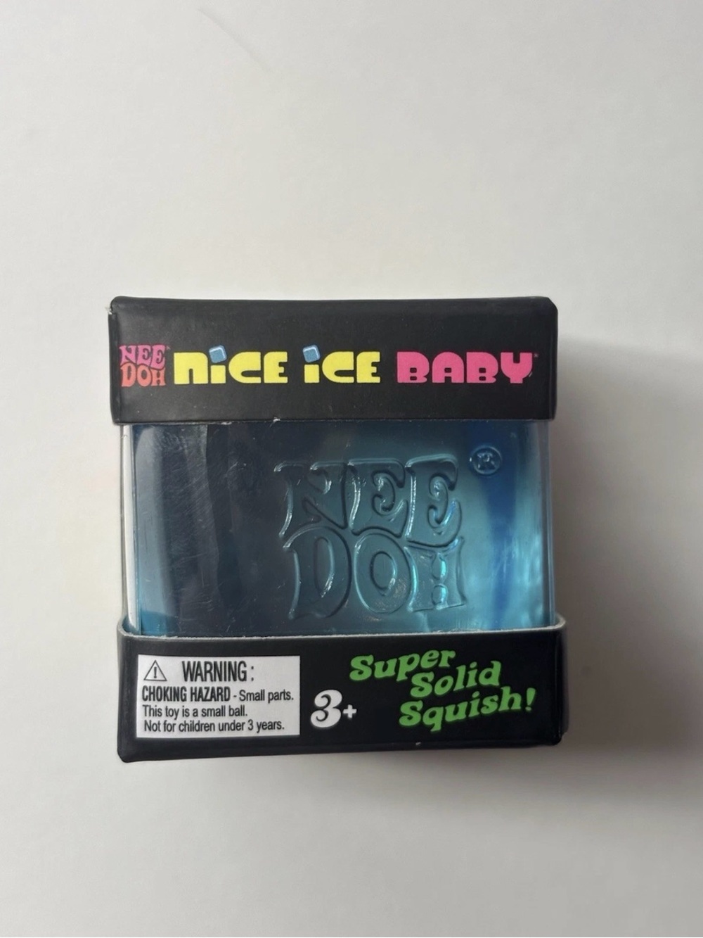 NIB Authentic Schylling NeeDoh Nice Ice Baby Single 1.25” BLUE Mini Cube